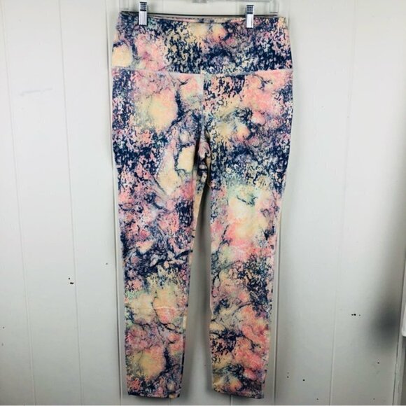 Roxy Womens Kaileo High Waisted Ankle Length Workout Leggings Large - Picture 1 of 14